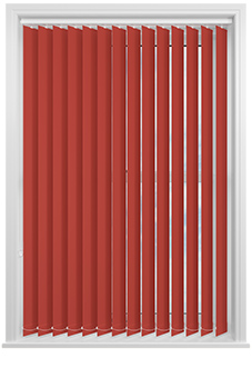 Trinity (Blackout), Poppy Red - Vertical Blind